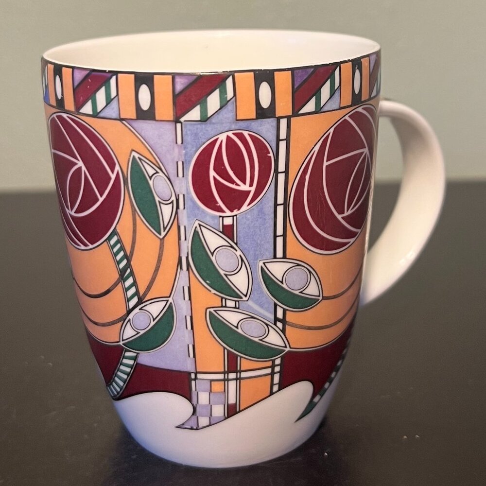 Hudson Middleton Mackintash GLASGLOW ROSE Fine Bone China Coffee Cup Mug England
